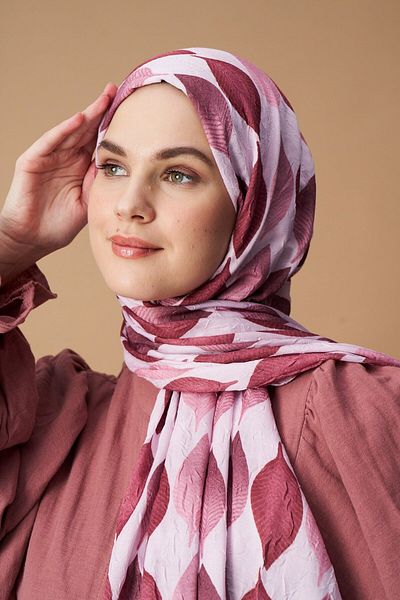 Modakaşmir Bamboo Patterned Leaf Shawl