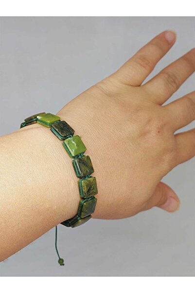 Yasamtohumu Браслет з макроме та нефриту - Дизайн (51594)