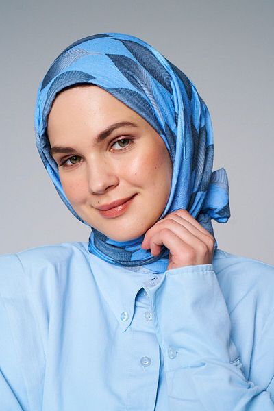Modakaşmir Şal cu frunze cu model de bambus