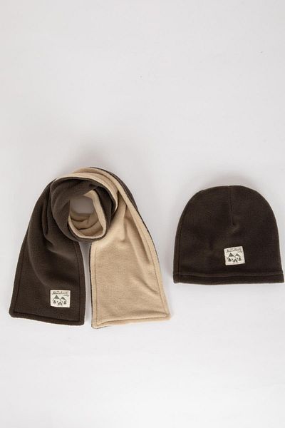 DeFacto 2-teiliges Fleece-Schal-Mützen-Set für Baby-Jungen - B4365A523WN