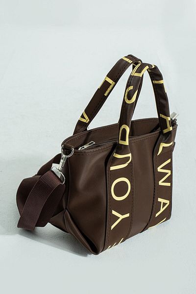Rosmod Women's Bitter Brown Organic Canvas Fabric Crossbody Bag
