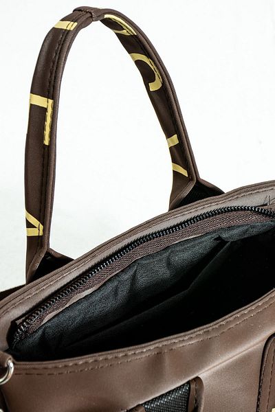Rosmod Women's Bitter Brown Organic Canvas Fabric Crossbody Bag