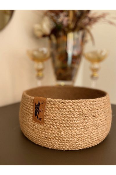 ASL CONCEPT Ψάθινο καλάθι 25x11 από γιούτα
