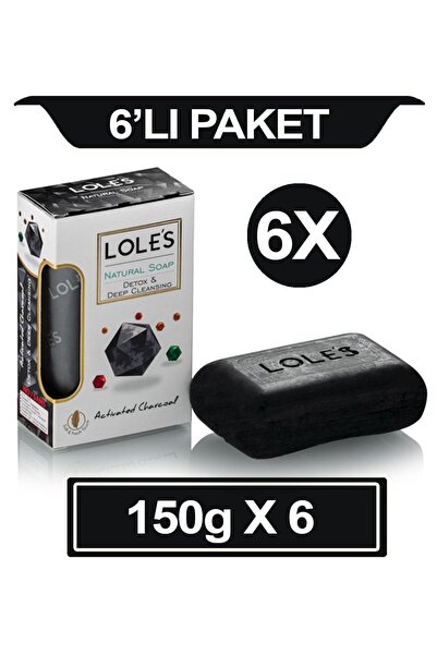 Lole's Lüks Bitkisel Aktif Karbon Kömür Sabunu 6x150 Gr