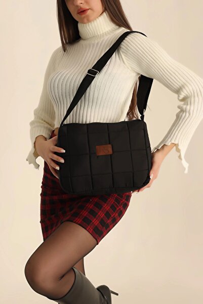 Rosmod Women's Black Quilted Comfortable Shoulder Bag