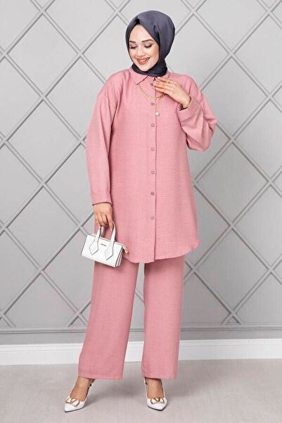 SEVENLINE WOMEN'S TESSETURE CLOTHES BUTTONED DOUBLE SET