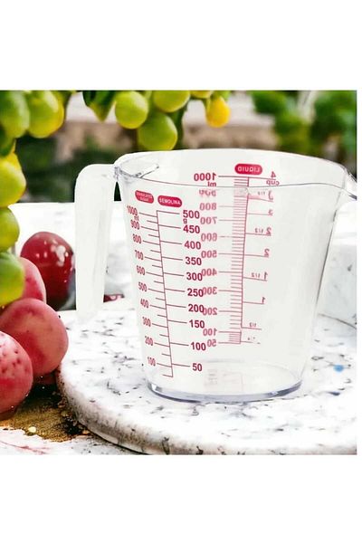 ÇELİK GRUP Transparent Measuring Cup with Handle and Scale 500 ML