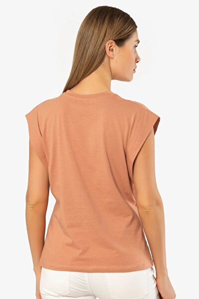 TÜREN Sleeveless 100% Cotton Wadded Look Women's T-shirt