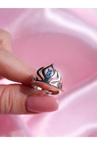 Reorah Collection Kraliçe Elsa Karlar Ülkesi Taç Yüzük-gümüş Kaplama