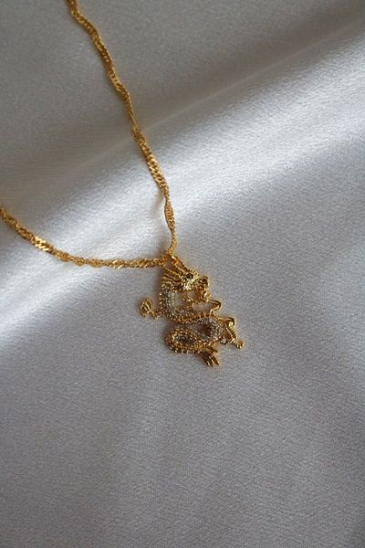 Reorah Collection Zircon Stone Dragon Necklace