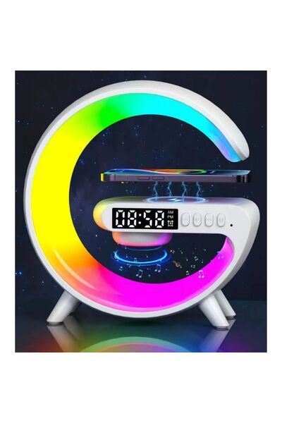 Genel Markalar G63 Smart Light Sound Machine Kablosuz Şarj Hoparlör Çok Modlu Işık Kutusu
