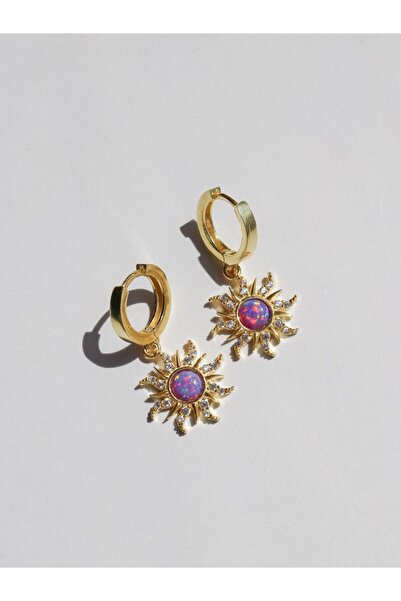 Reorah Collection Rapunzel The Sun Küpe 925 Gümüş-Altın Kaplama