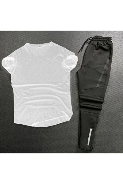 NO 601 KALIN Dalgıç Eşofman Scuba Kumaş Slim Fit Dar Kesim Eşofman Altı + SLİM FİT OVAL ETEK TSHİRT