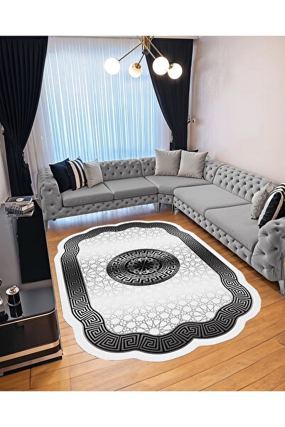 YTR HOME Dijital Baskı Yıkanabilir Kaymaz Taban Dekoratif Salon Mutfak Halısı...