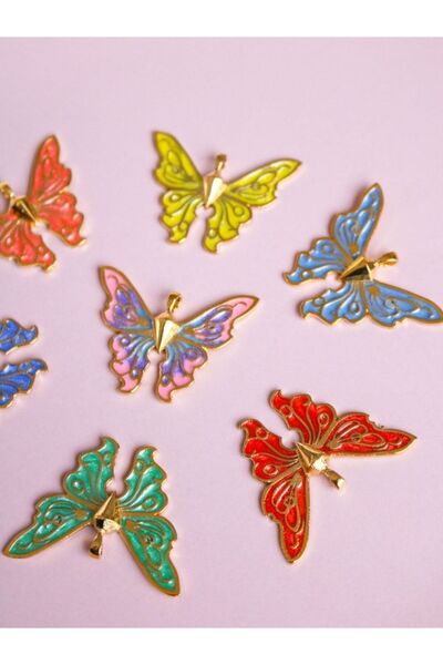 Reorah Collection Fairytopia'nın Koruyucuları Kelebek Kolye-kırmızı