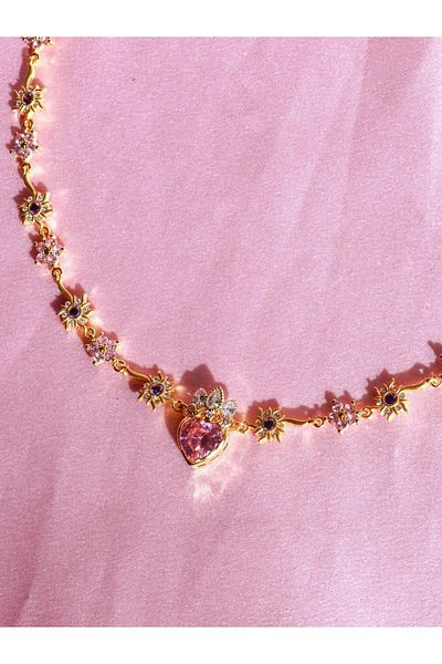 Reorah Collection Rapunzel Royal Sunshine Necklace - Pink