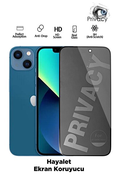 Tntech İPHONE 13 UYUMLU TAM KAPATAN HAYALET EKRAN KORUYUCU PRİVACY TAMPERLİ K...