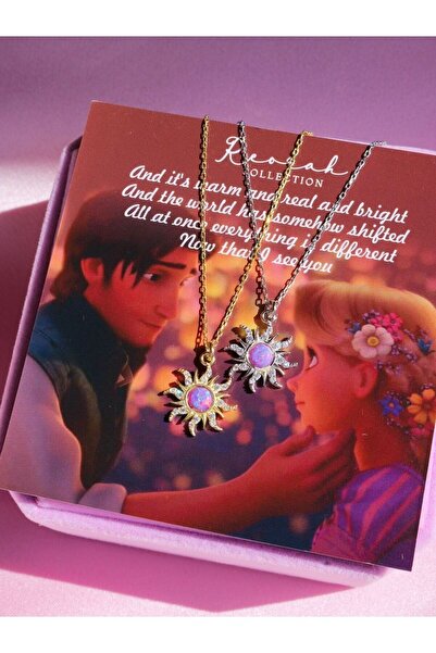 Reorah Collection Rapunzel The Sun Kolye 925 Gümüş Kolye-Altın Kaplama
