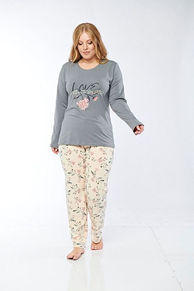 Rubina Secret ™ Plus Size Long-sleeved Pajamas Set