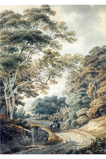 Tablosan Pictură pe pânză cu acuarelă Drumul din pădure 20x30 Cm Kb27013 20x30 Cm