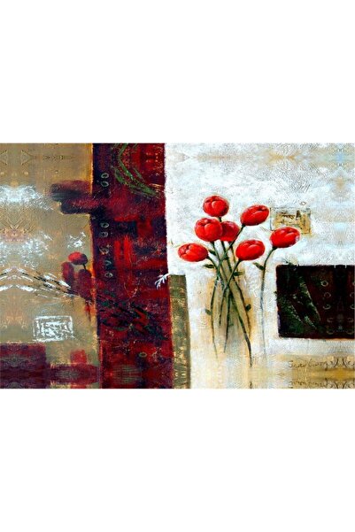 Tablosan Pictură pe pânză cu flori roșii 30x40 Cm Kb03300 30x40 Cm