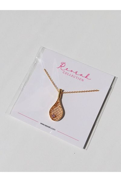 Reorah Collection Tennis Racket Design Necklace