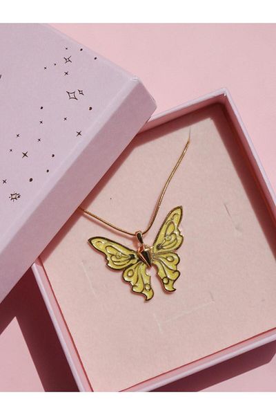 Reorah Collection Guardians of Fairytopia Butterfly Necklace-yellow