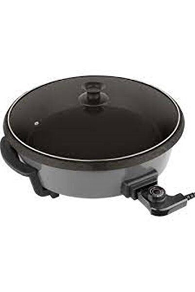 OMS 3218 - Bio Granit, Çok Amaçlı, Elektrikli Pizza Makinesi Gri Gövde, Siyah...