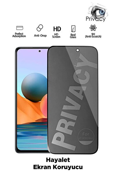 Tntech XİAOMİ REDMİ NOTE 10 PRO TAM KAPATAN HAYALET EKRAN KORUYUCU PRİVACY TA...
