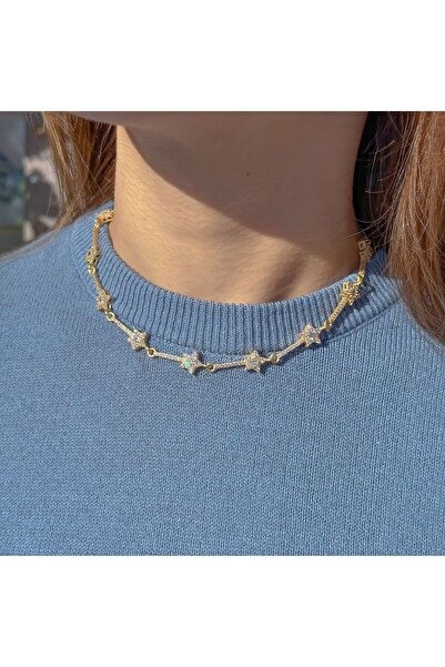 Reorah Collection قلادة من حجر الزركون على شكل نجمة الممر المائي