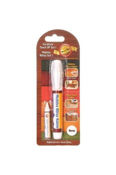 Genel Markalar Mobılya Krem Rotuş Dolgu Kalemi Set 1 1 Tamir Bandı Şeffaf
