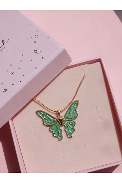 Reorah Collection Green Butterfly Necklace - Guardians of Fairytopia