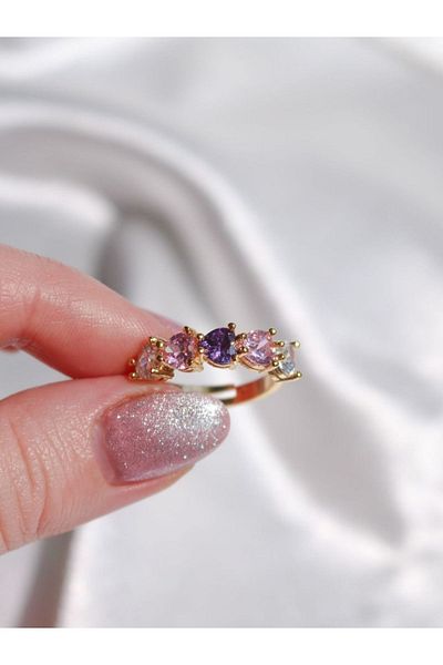 Reorah Collection Five Heart Ring