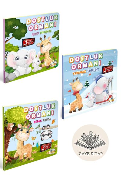 0-6 Yaş Yayınları Movable Books Friendship Forest Series (Set of 3 Books)