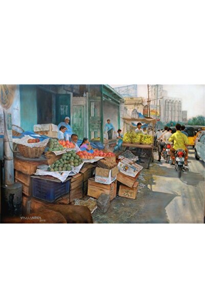 Tablosan Tablou Pânză Bancă Fructe 30x40 Cm Kb09013 30x40 Cm