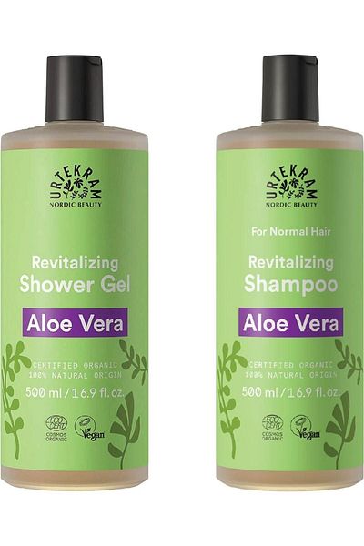 Urtekram Organic Aloe Vera Shampoo 500 ml + Aloe Vera Shower Gel 500 ml