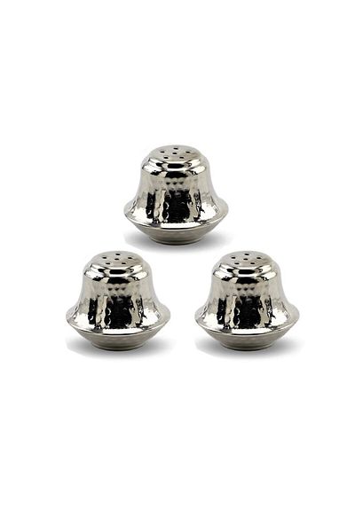 ANTEPSEPETİ Silver Plated Copper Salt Shaker Set of 3