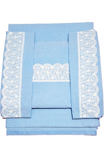 ZESA HOME Set cuvertură de pilota Adin 4 piese cu dantelă