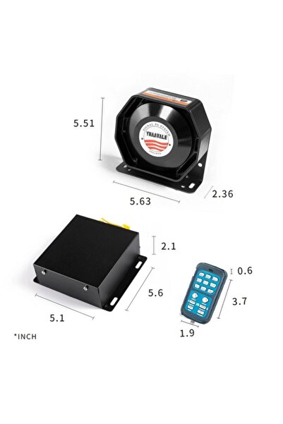 C9 Profesyonel Mikrofonlu Kumandalı Metal Ince Siren 200w