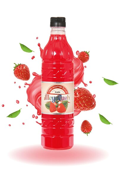 Meyslush 1 Lt X 12 Adet Çilek Aromalı Buzlaş Tozu, Karlama Şurubu (%100 Şeker.)