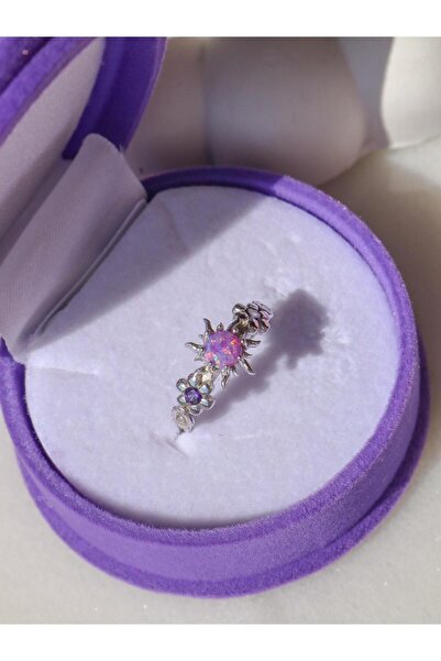 Reorah Collection Rapunzel Sunflower Opal Ring 925 Gümüş