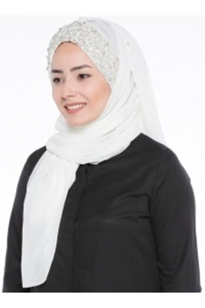 Differenza Şal de broderie Close, alb, pentru femei