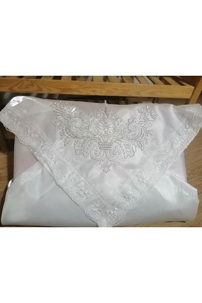 Neweste Pachet de lux din zestre din satin brodat din guipură, pachet de promisiune de logodnă, pachet de nuntă pentru masă, măsuță de cafea, capac pentru mașină 90*90cm