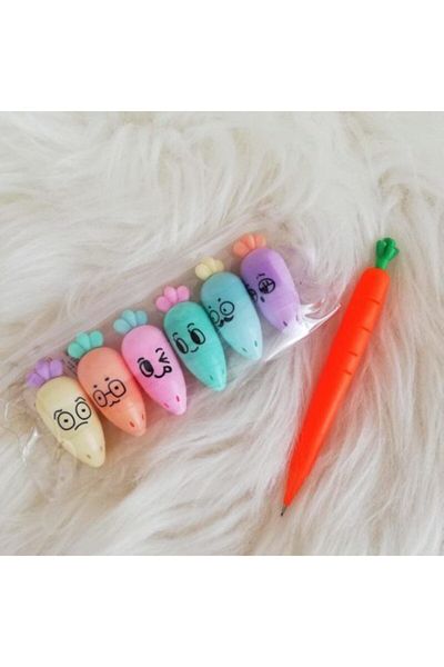Dream Butik Carrot Highlighter and Tip Pen Set