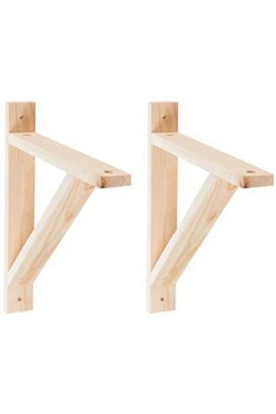 pinoxi Shelf Leg Pine Natural Wood 2 Pieces Shelf Leg 2 Pack