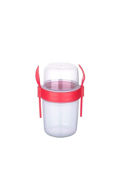 Titiz Plastik حاوية موسلي مع ملعقة وشوكة 1100 مل Ap-9453s