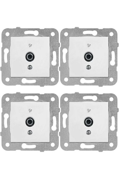 VİKO Viko Karre Satellite Socket White with F Connector (Frame Included)90967009 (4 Pieces)