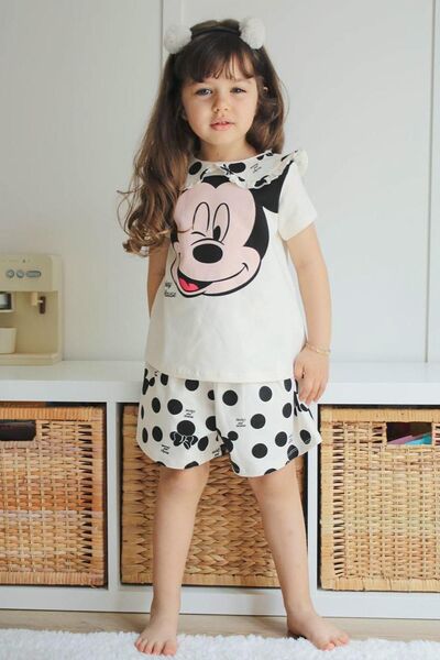 Modaviki Екрю фігурний комплект - повний принт MDVK108