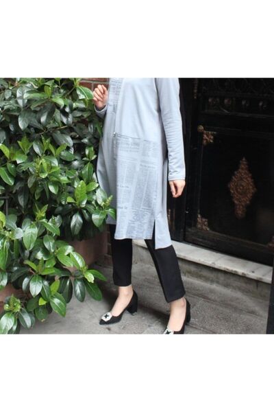 Famelin Kadın Siyah Renk Beli Lastikli Boru Paça Pantolon