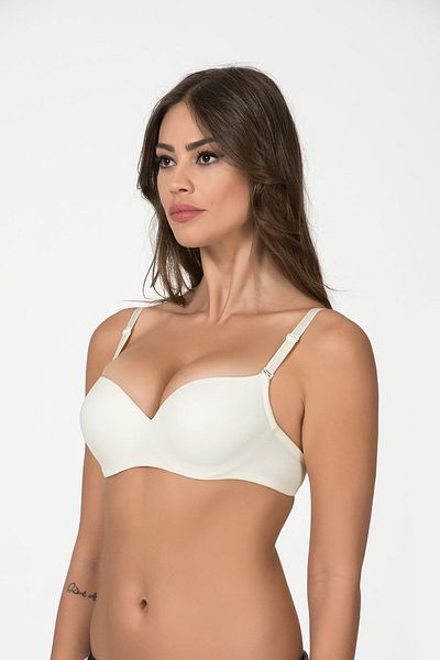 Belvü 1108 Sutien de lux alb nesusținut pentru femei, alb